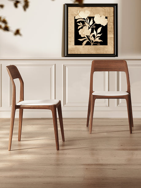 QUANMU Yvar High-Quality Walnut Dining Chair from QUANMU