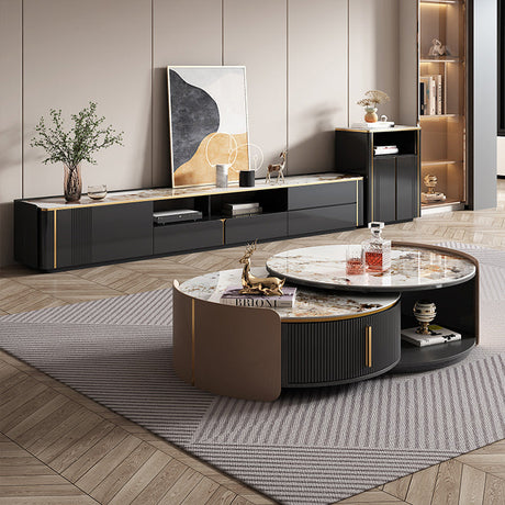 QUANMU Araceli Modern Minimalist Telescopic Coffee Table from QUANMU