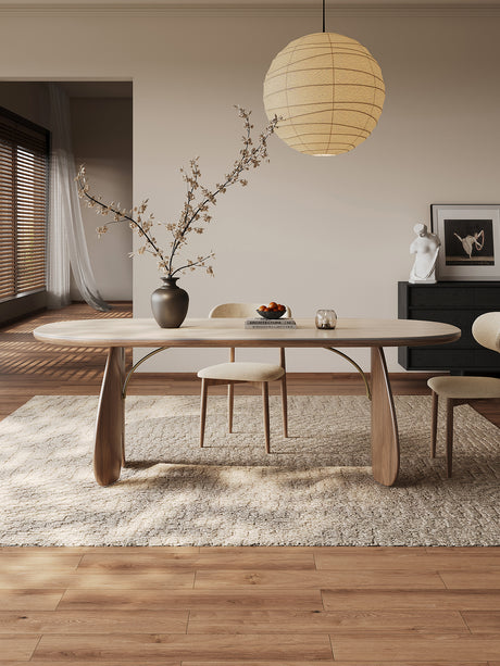 QUANMU Isolde Elegant Solid Wood Dining Set from QUANMU