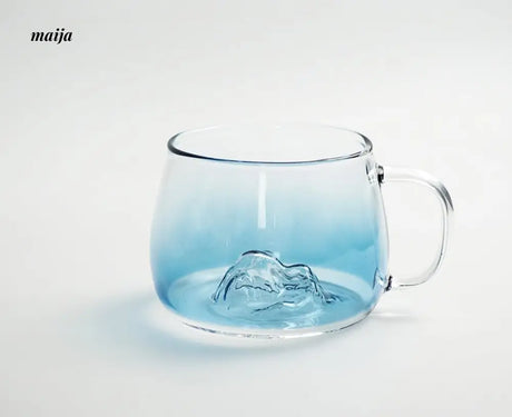 Mount Fuji Blue Gradient Glass from maija