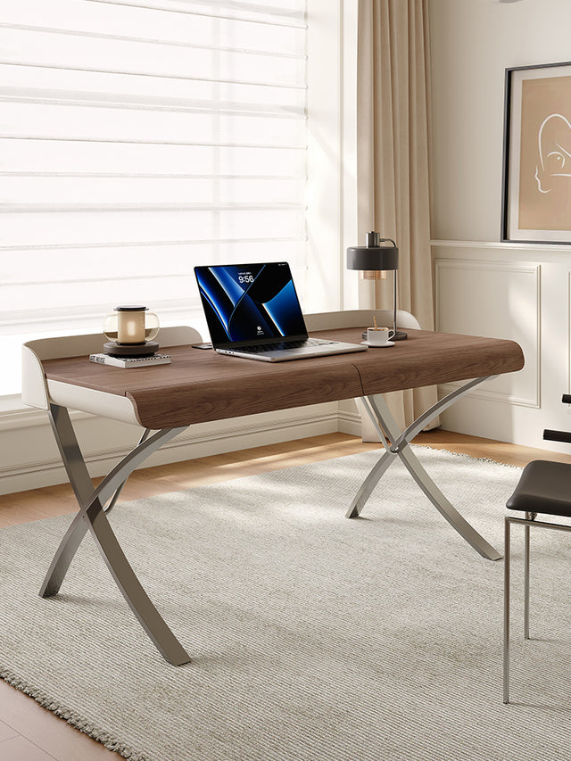 QUANMU Iskander Elegant Minimalist Walnut Desk from QUANMU