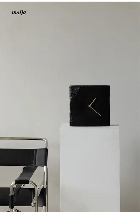 Square Marble Stone Clock from maija
