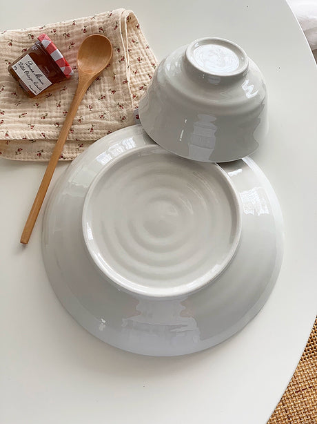 YASUKI Hiroshi Artistic Ink Blue Ceramic Bowl from YASUKI