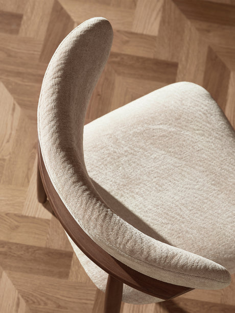 QUANMU Isadora Luxurious Walnut Finish Dining Chair from QUANMU