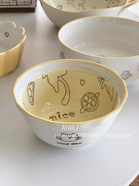 YASUKI Olwen Charming Cute Ceramics Plate from YASUKI