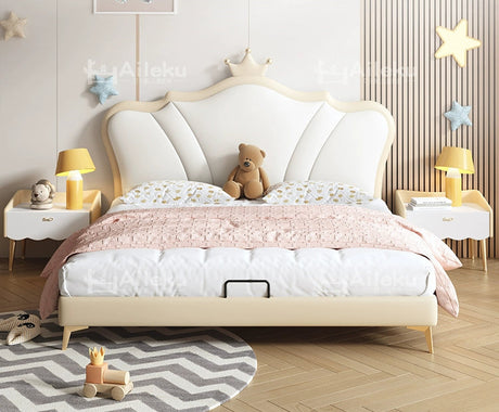 MORNING FOREST Isabella Crowned Minimalist Princess Bed from MORNING FOREST