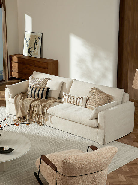 QUANMU Elowen Cozy Cream Wabi-Sabi Living Room Cloud Sofa Module from QUANMU