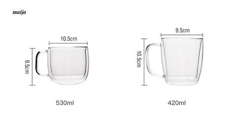 Seulgi DoubleWall Latte Glass Mug from maija