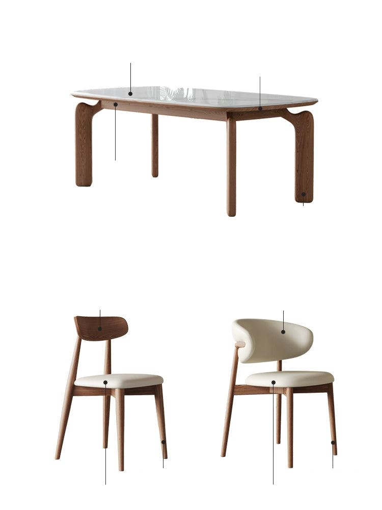 FASATI Leonardo Chic Minimalist Wood Dining Set from FASATI