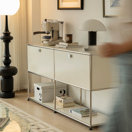LAIMO Beatrice Retro Modular Stainless Steel Living Room Cabinet from LAIMO