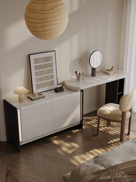 QUANMU Isadora Elegant Modern Multi-Function Dressing Table from QUANMU