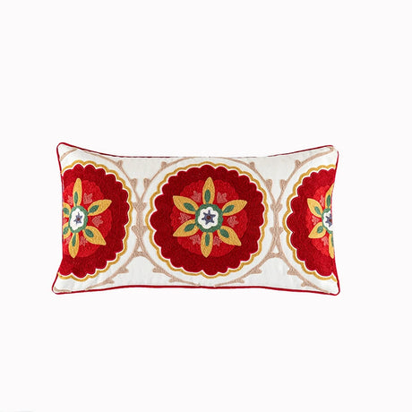 YOULI Arjun Embroidered Boho Ethnic Sofa Pillow from YOULI