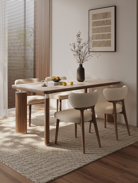 QUANMU Santiago Elegant Solid-Wood Rectangular Dining Table from QUANMU