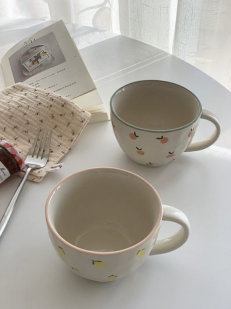 YASUKI Briella Artisan Floral Ceramic Coffee Cup from YASUKI