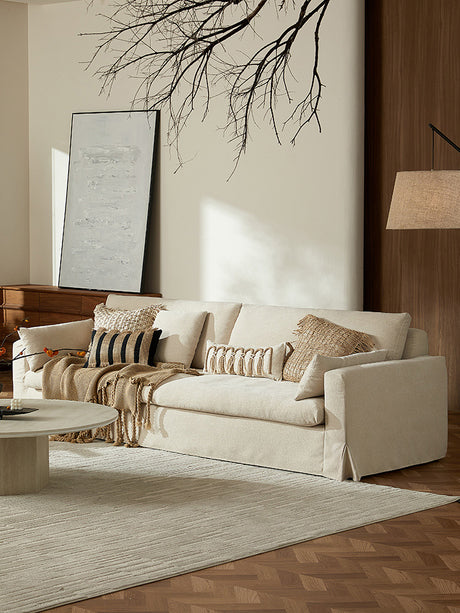 QUANMU Elowen Cozy Cream Wabi-Sabi Living Room Cloud Sofa Module from QUANMU