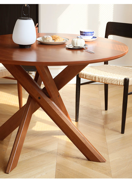HANKE Quinton Minimalist Cherry Wooden Dining Table from HANKE