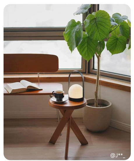HANKE Zephyra Sleek Natural Wood Minimalistic Coffee Table from HANKE