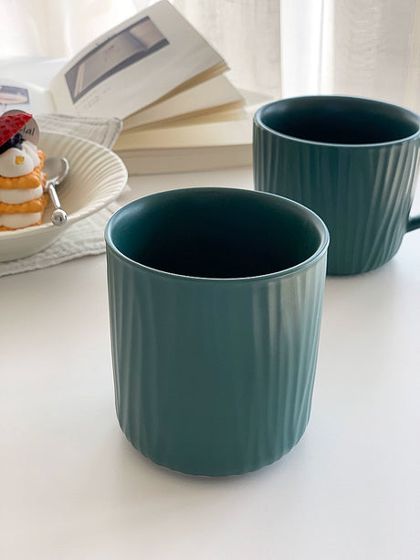 YASUKI Akira Chic Striped Ceramic Coffee Cup from YASUKI