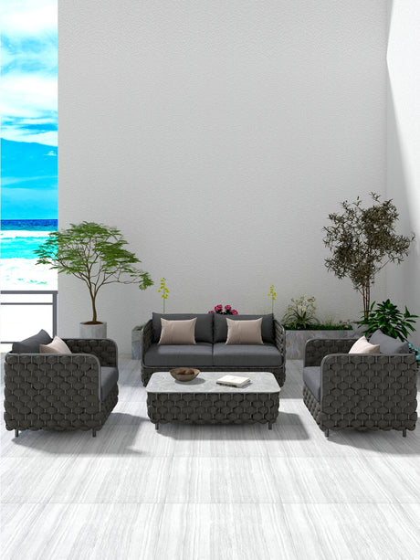 DIME GARDEN Fuenteluna Traditional Waterproof Rattan Chair Set from DIME GARDEN