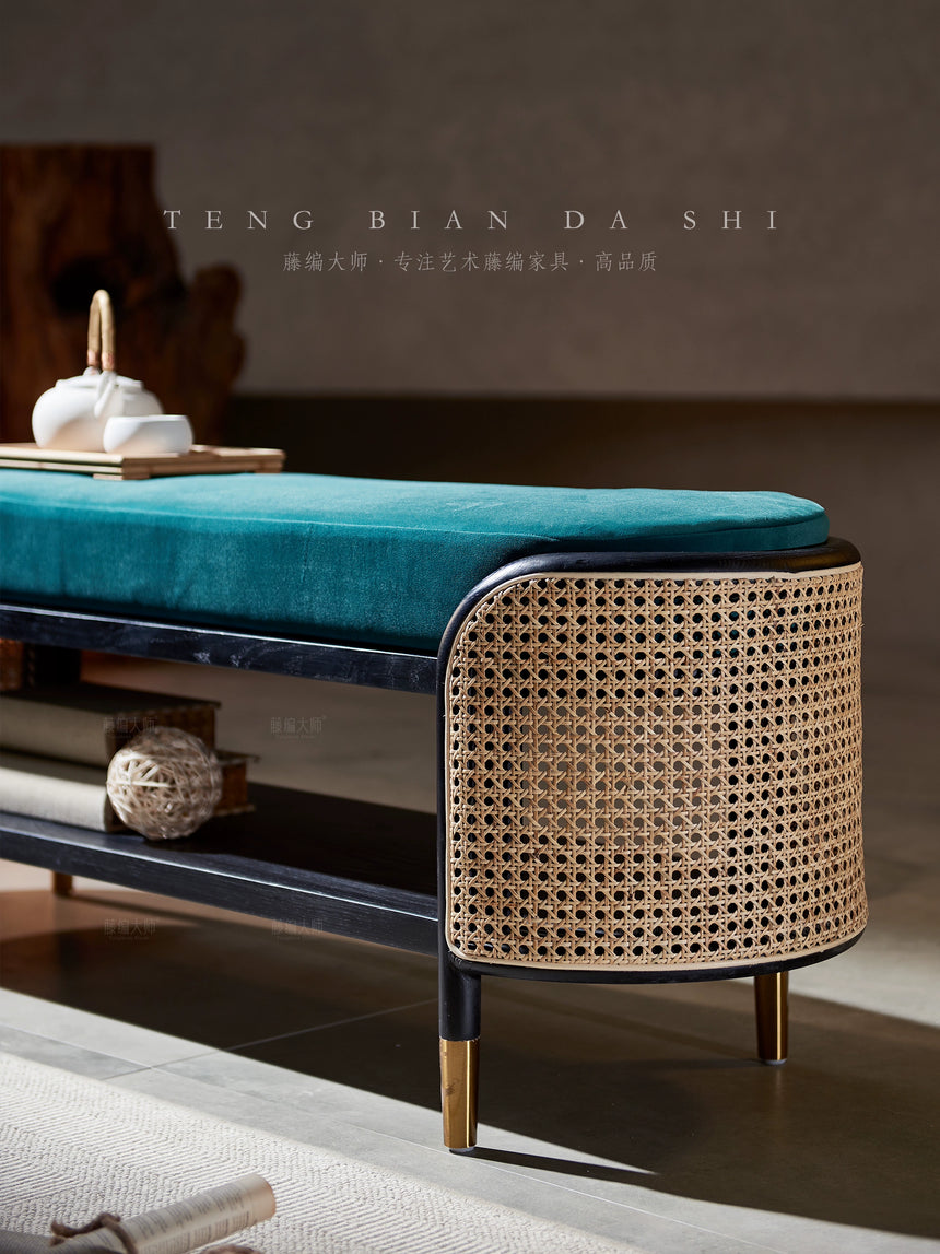RATTAN CRAFTSMAN Wooden Bedroom Shoe Stool from RATTAN CRAFTSMAN