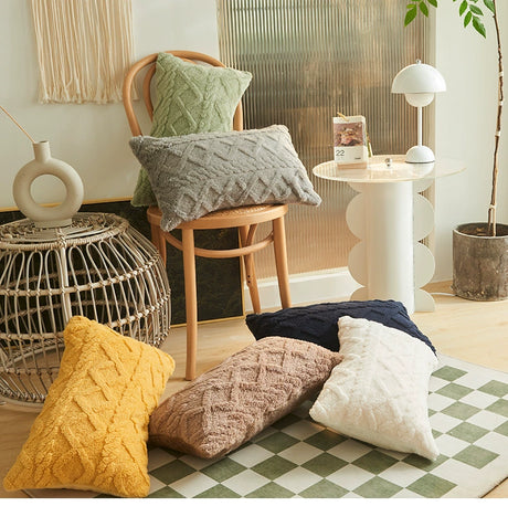 YOULI Anastasia Adorable Plush Pillowcase for Fresh Green Sofa from YOULI