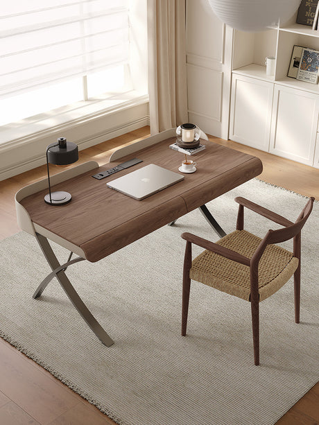 QUANMU Iskander Elegant Minimalist Walnut Desk from QUANMU