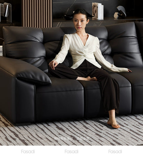FASATI Leonardo Elegant Minimalist Leather Sofa from FASATI