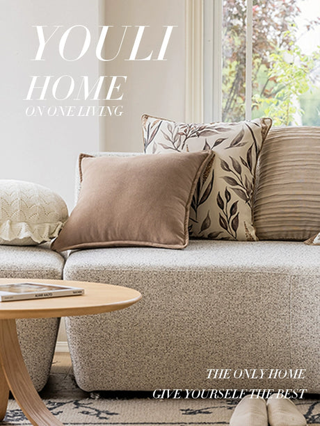 YOULI Beatrice Creamy Soft Beige Sofa Pillow from YOULI