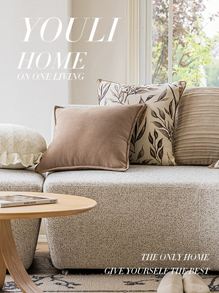 YOULI Beatrice Creamy Soft Beige Sofa Pillow from YOULI