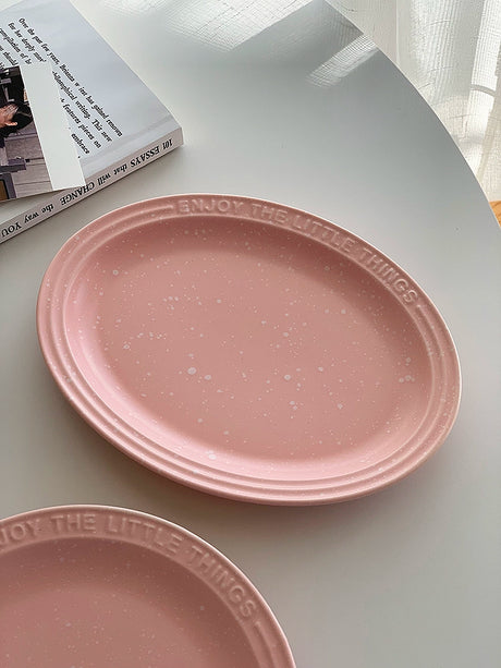 YASUKI Amara Elegant Pink Inkjet Ceramic Plate from YASUKI