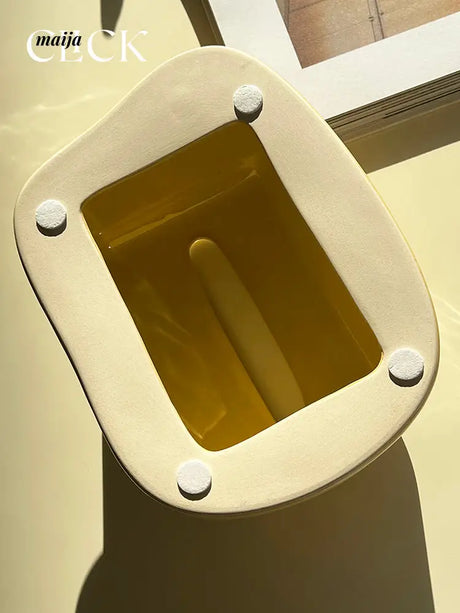 Melted Cheese Ceramic Tissue Box from maija