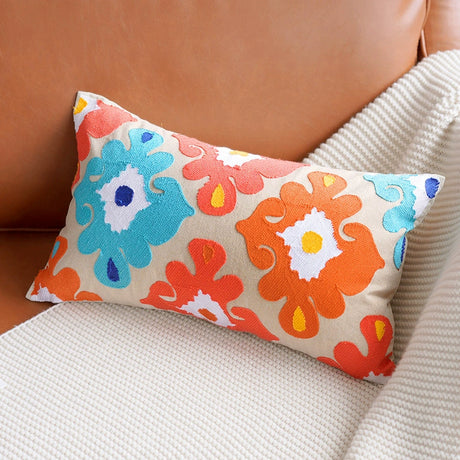 YOULI Arjun Embroidered Boho Ethnic Sofa Pillow from YOULI