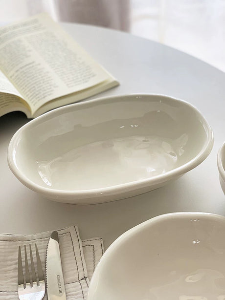 YASUKI Alaric Minimalist Pure White Soup Bowl from YASUKI