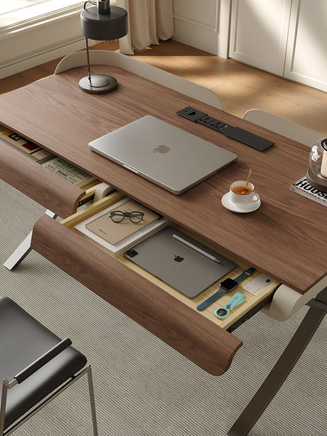 QUANMU Iskander Elegant Minimalist Walnut Desk from QUANMU