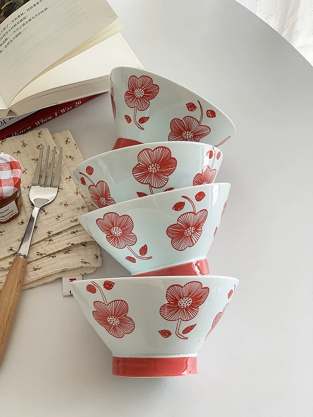 YASUKI Haruki Elegant Japanese-Style Ceramics Rice Bowl from YASUKI