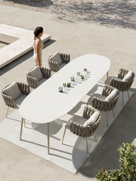 DIME GARDEN Zephyr Colorful Cozy Outdoor Dining Set from DIME GARDEN