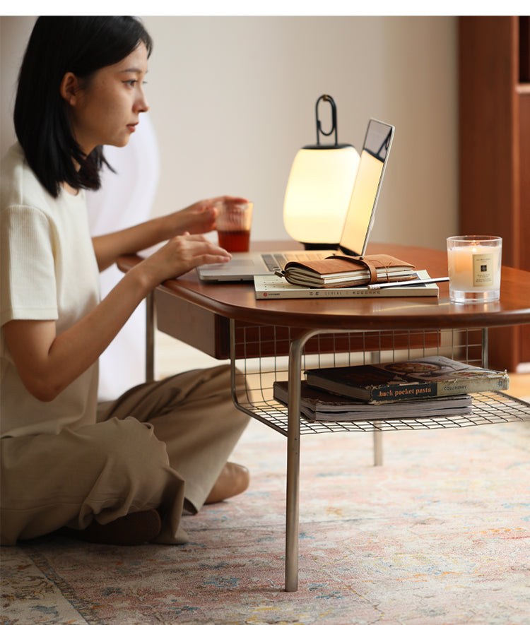 HANKE Kiyoshi Elegant Cherrywood Teatable with Drawers from HANKE
