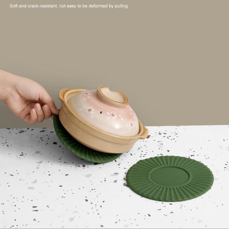 SUCO Isadora Elegant Round Silicone Gel Dinner Plate Table Mat Antiscald from SUCO