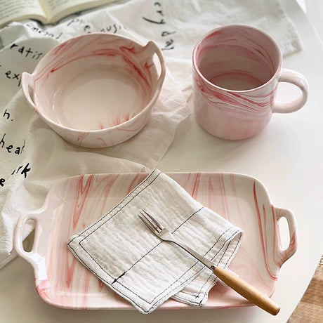 YASUKI Jasper Elegant Nordic Marble Ceramic Cup from YASUKI
