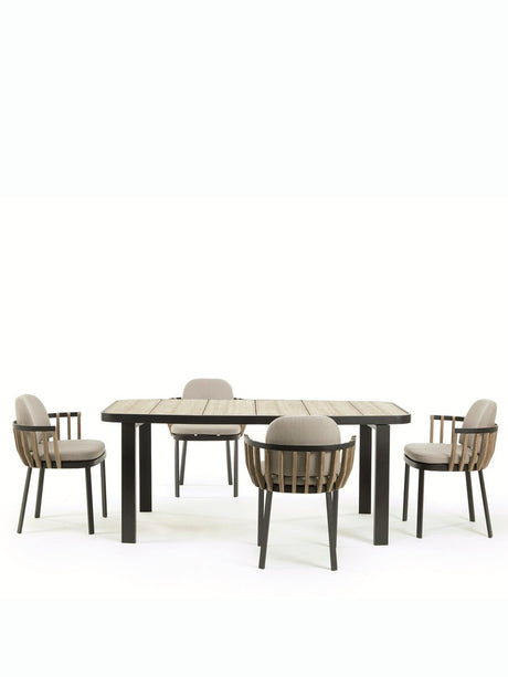 DIME GARDEN Mariposa Elegant Solid Wood Dining Set from DIME GARDEN