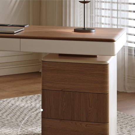 QUANMU Lorenzo Luxury Walnut Modern Workbench Desk from QUANMU