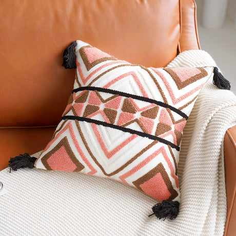 YOULI Arjun Embroidered Boho Ethnic Sofa Pillow from YOULI