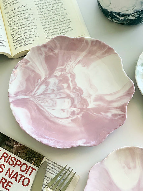 YASUKI Oliver Modern Marble Design Ceramic Date Bowl from YASUKI