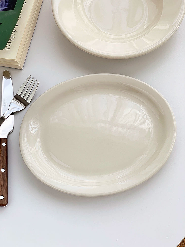 YASUKI Chenhao Minimalist INS Texture White Ceramic Bowl from YASUKI