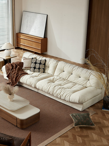 QUANMU Leandro Luxurious Cream Fabric Anti-Scratch Sofa from QUANMU