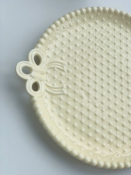 YASUKI Felix Organic Ceramic Beaded Plate from YASUKI