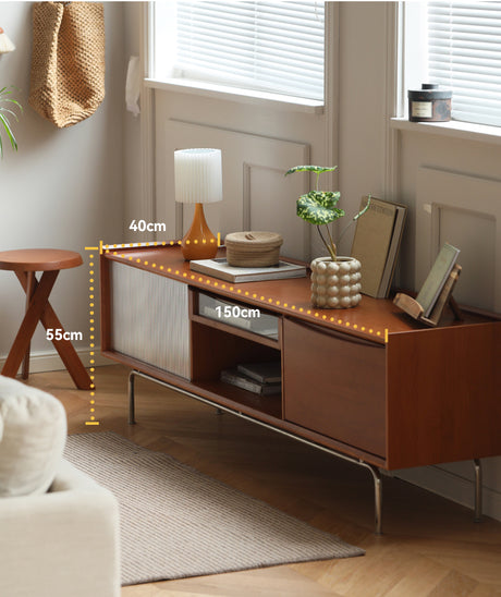 HANKE Marcellus Retro Cherry Wood Medium TV Cabinet Solid Modern Design from HANKE