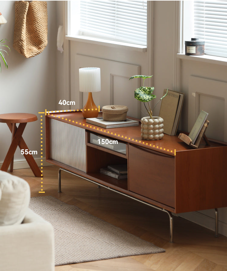 HANKE Marcellus Retro Cherry Wood Medium TV Cabinet Solid Modern Design from HANKE