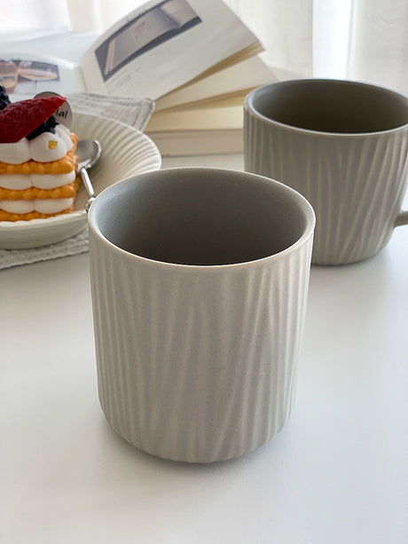 YASUKI Akira Chic Striped Ceramic Coffee Cup from YASUKI