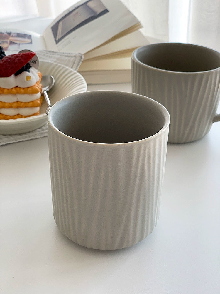 YASUKI Akira Chic Striped Ceramic Coffee Cup from YASUKI